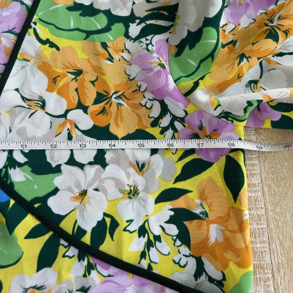 Ann Taylor Blooming Floral Spring Garden Kimono Top Wrap Blouse Shirt XS or S